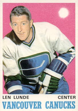 1970 O-Pee-Chee Len Lunde #230 Hockey Card