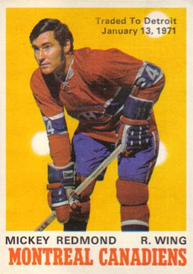 1970 O-Pee-Chee Mickey Redmond #175t Hockey Card