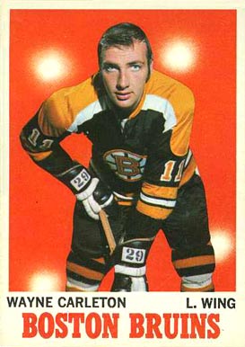 1970 Topps Wayne Carleton #9 Hockey Card