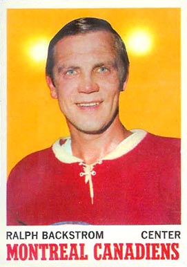 1970 Topps Ralph Backstrom #54 Hockey Card