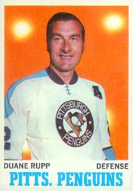 1970 Topps Duane Rupp #89 Hockey Card