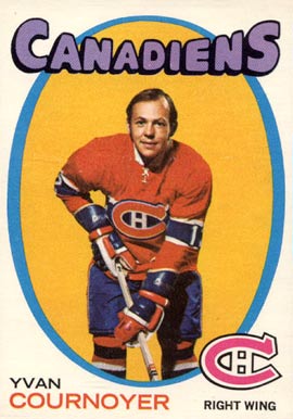 1971 O-Pee-Chee Yvan Cournoyer #15 Hockey Card