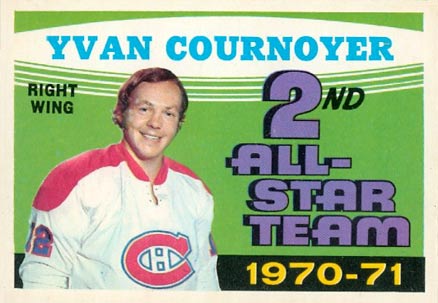 1971 O-Pee-Chee Yvan Cournoyer #260 Hockey Card