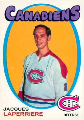 1971 O-Pee-Chee Jacques Laperriere #144 Hockey Card