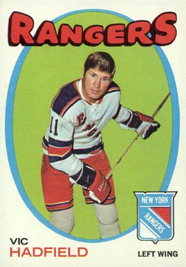 1971 O-Pee-Chee Vic Hadfield #9 Hockey Card