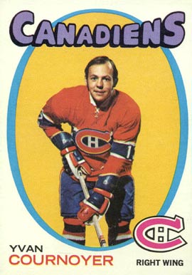 1971 Topps Yvan Cournoyer #15 Hockey Card