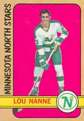 1972 O-Pee-Chee Lou Nanne #10 Hockey Card