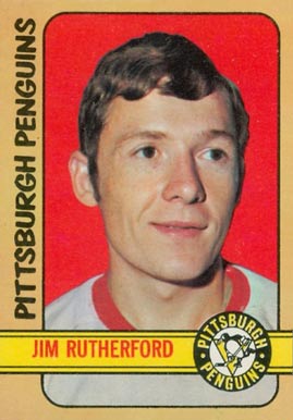 1972 O-Pee-Chee Jim Rutherford #15 Hockey Card