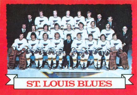 1973 O-Pee-Chee Blues Team #105 Hockey Card