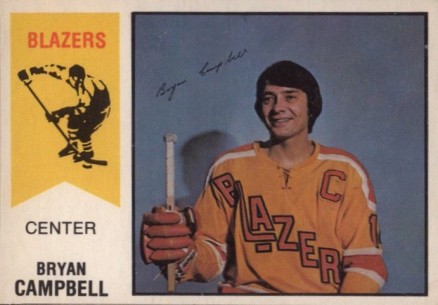 1974 O-Pee-Chee WHA Bryan Campbell #6 Hockey Card