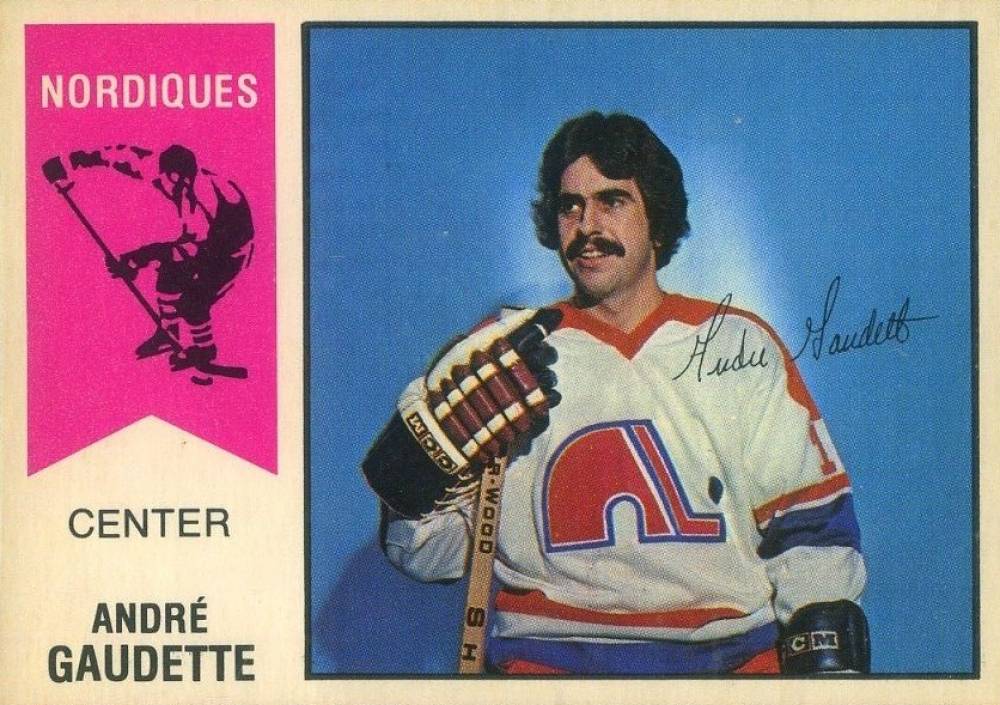 1974 O-Pee-Chee WHA Andre Gaudette #46 Hockey Card