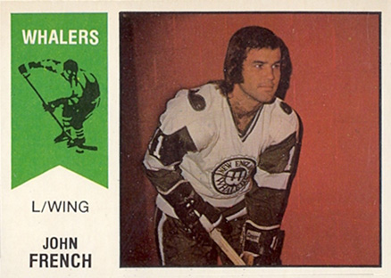 1974 O-Pee-Chee WHA John French #33 Hockey Card