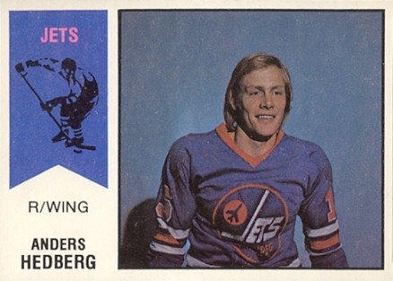 1974 O-Pee-Chee WHA Anders Hedberg #17 Hockey Card