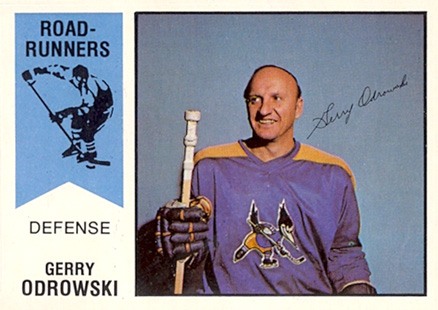 1974 O-Pee-Chee WHA Gerry Odrowski #14 Hockey Card