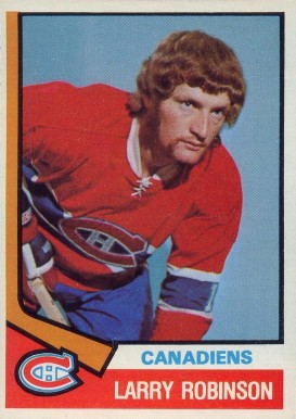 1974 O-Pee-Chee Larry Robinson #280 Hockey Card
