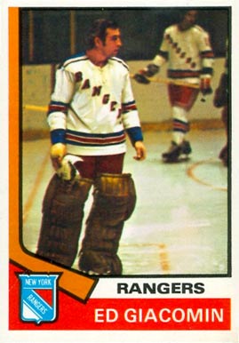 1974 O-Pee-Chee Ed Giacomin #160 Hockey Card