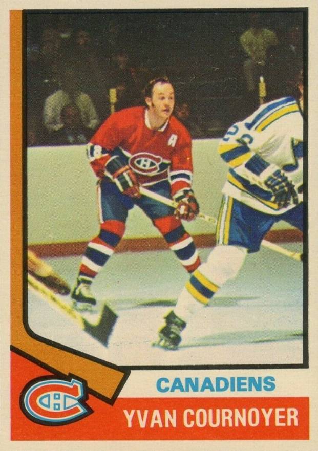 1974 O-Pee-Chee Yvan Cournoyer #140 Hockey Card