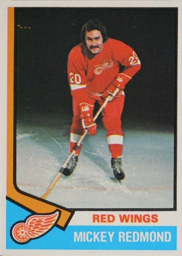 1974 Topps Mickey Redmond #120 Hockey Card