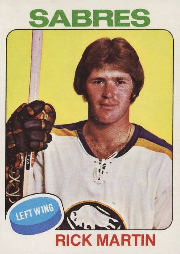 1975 O-Pee-Chee Rick Martin #175 Hockey Card