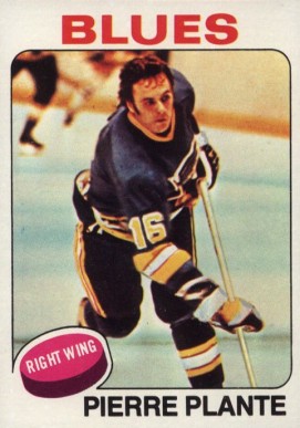 1975 Topps Pierre Plante #309 Hockey Card