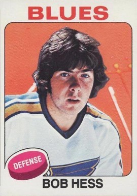 1975 Topps Bob Hess #264 Hockey Card