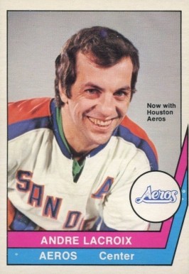 1977 O-Pee-Chee WHA Andre LaCroix #30 Hockey Card