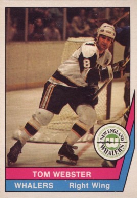 1977 O-Pee-Chee WHA Tom Webster #55 Hockey Card