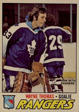 1977 O-Pee-Chee Wayne Thomas #19 Hockey Card