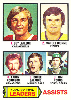1977 Topps Assists Leaders #2 Hockey Card