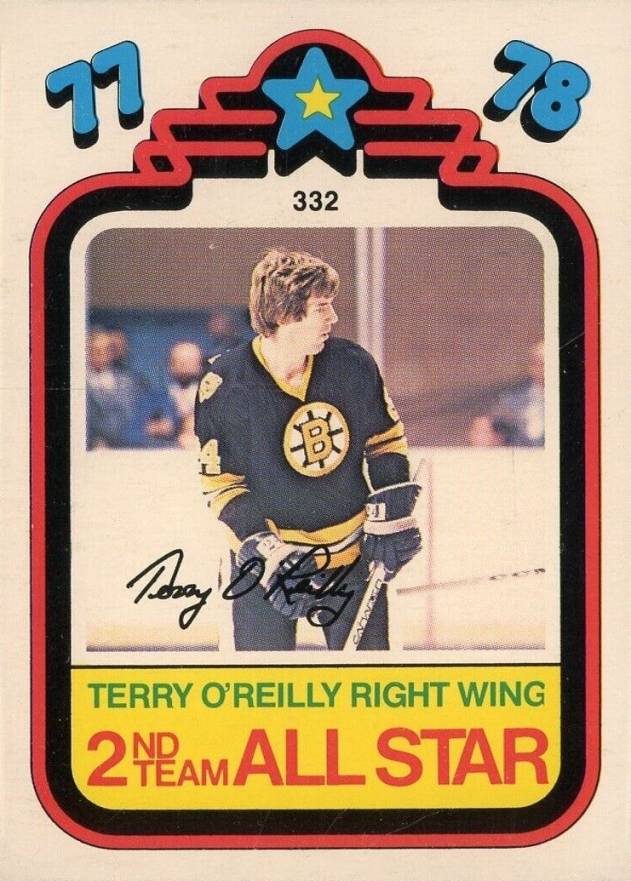 1978 O-Pee-Chee Terry O'Reilly #332 Hockey Card