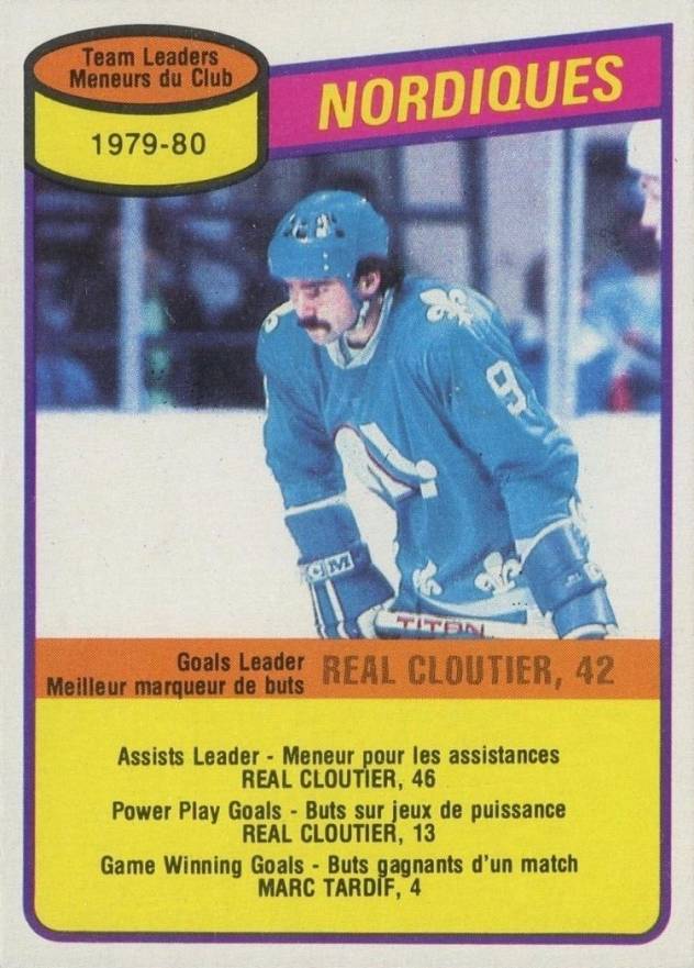 1980 O-Pee-Chee Nordiques Scoring Leaders #238 Hockey Card