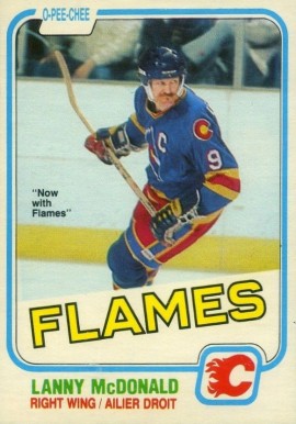 1981 O-Pee-Chee Lanny McDonald #77 Hockey Card