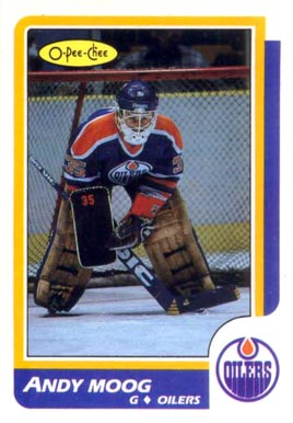 1986 O-Pee-Chee Andy Moog #212 Hockey Card