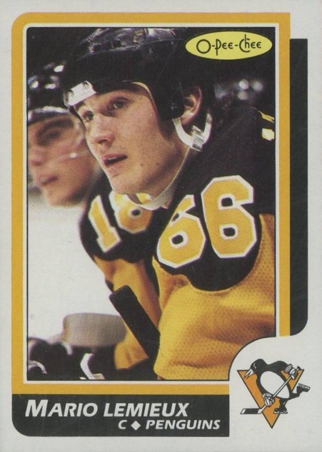 1986 O-Pee-Chee Mario Lemieux #122 Hockey Card