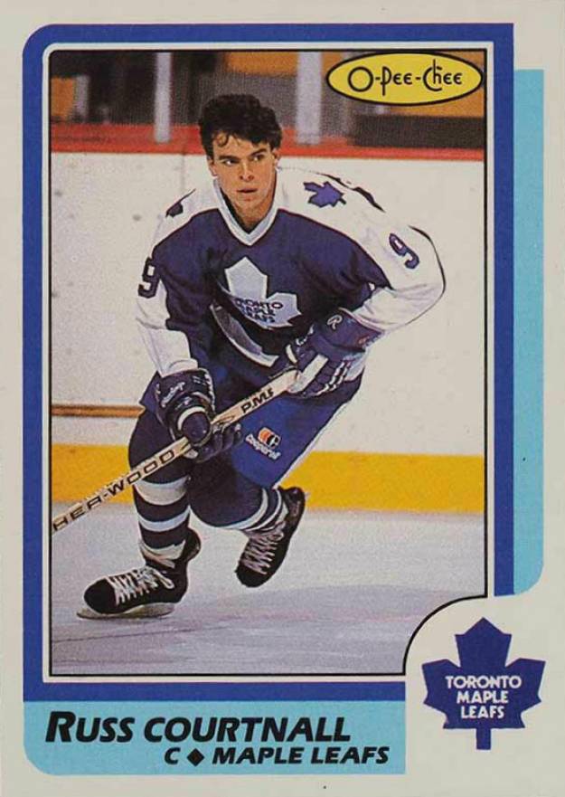 1986 O-Pee-Chee Russ Courtnall #174 Hockey Card