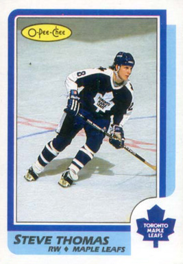 1986 O-Pee-Chee Steve Thomas #245 Hockey Card