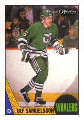 1987 O-Pee-Chee Ulf Samuelsson #23 Hockey Card