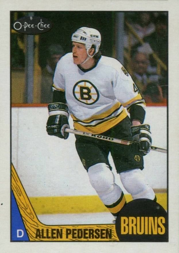 1987 O-Pee-Chee Allen Pedersen #174 Hockey Card