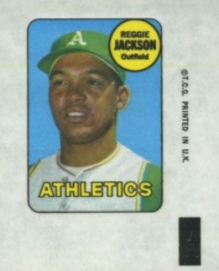 1969 Topps Decals Reggie Jackson # Baseball Card