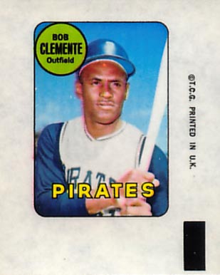 1969 Topps Decals Bob Clemente # Baseball Card