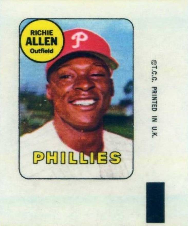 1969 Topps Decals Richie Allen # Baseball Card