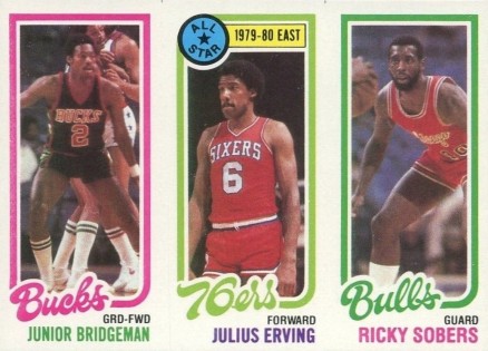 1980 Topps Bridgeman/Erving/Sobers #22 Basketball Card