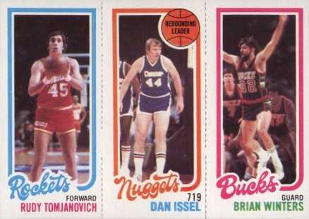 1980 Topps Tomjanovich/Issel/Winters #155 Basketball Card