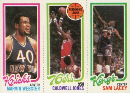 1980 Topps Webster/Jones/Lacey # Basketball Card
