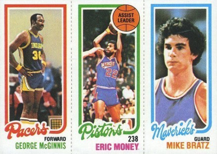 1980 Topps McGinnis/Money/Bratz #106 Basketball Card