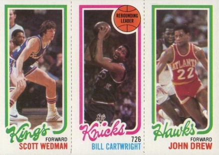 1980 Topps Wedman/Cartwright/Drew #167 Basketball Card