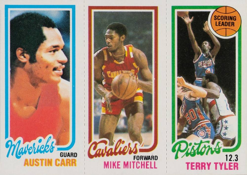 1980 Topps Carr/Mitchell/Tyler #34 Basketball Card