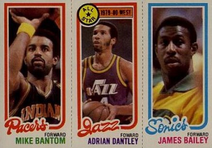 1980 Topps Bantom/Dantley/Bailey #9 Basketball Card