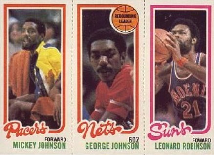 1980 Topps Johnson/Johnson/Robinson # Basketball Card