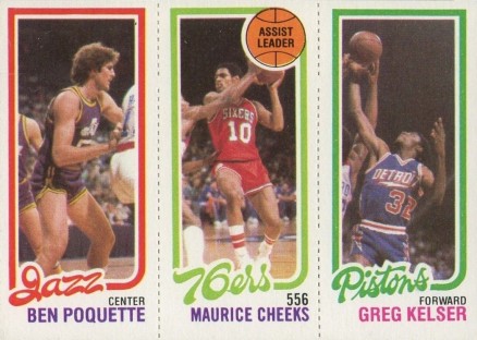 1980 Topps Poquette/Cheeks/Kelser #131 Basketball Card